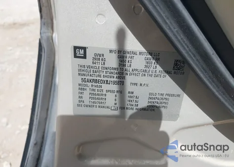 2011 Buick Enclave 1Xl из США, поврежденный, VIN 5GAKRBEDXBJ195870